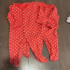 Charming Carter Polka Dot Footies for twins